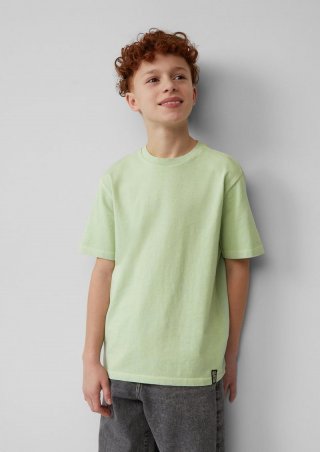 s.Oliver Hochwertiges Jerseyshirt aus schwerer Baumwolle mit Garment Dye - hellgrün
