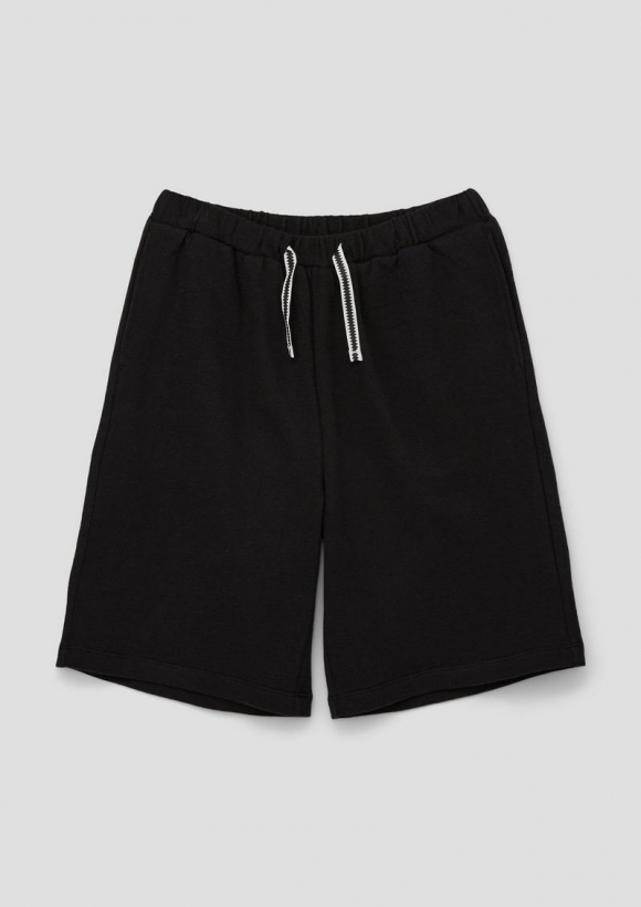 s.Oliver Wide Leg Hose mit Tunnelzug - schwarz