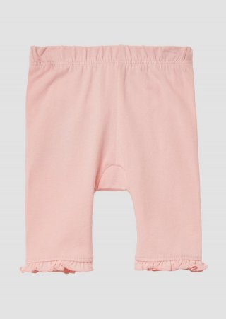 s.Oliver Capri-Leggings aus Baumwollmix mit Rüschen - zartrosa