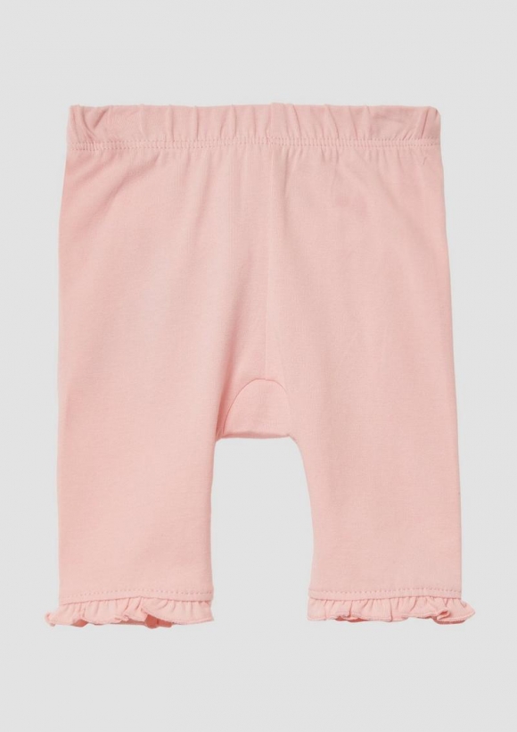 s.Oliver Capri-Leggings aus Baumwollmix mit Rüschen - zartrosa