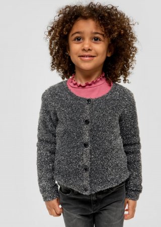 s.Oliver Cardigan aus Effektgarn - schwarz