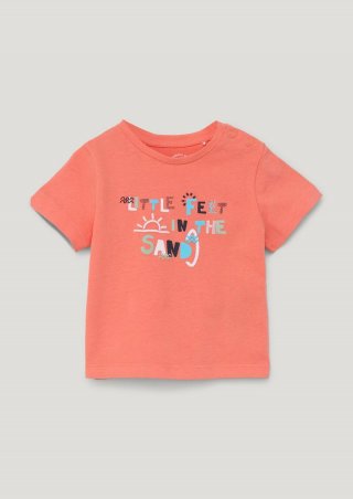s.Oliver T-Shirt mit Statementprint - papaya
