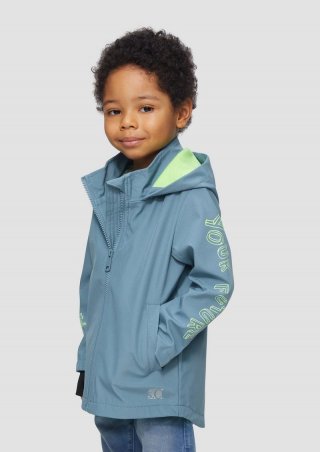 s.Oliver Funktionale Softshelljacke mit Jerseyfutter und dekorativem Reflektor-Detail - blassblau