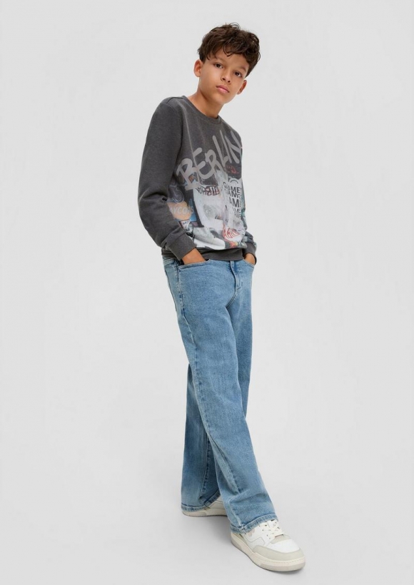 s.Oliver Sweatshirt mit Artwork - schwarz