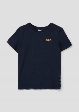 s.Oliver T-Shirt mit Rückenprint - navy