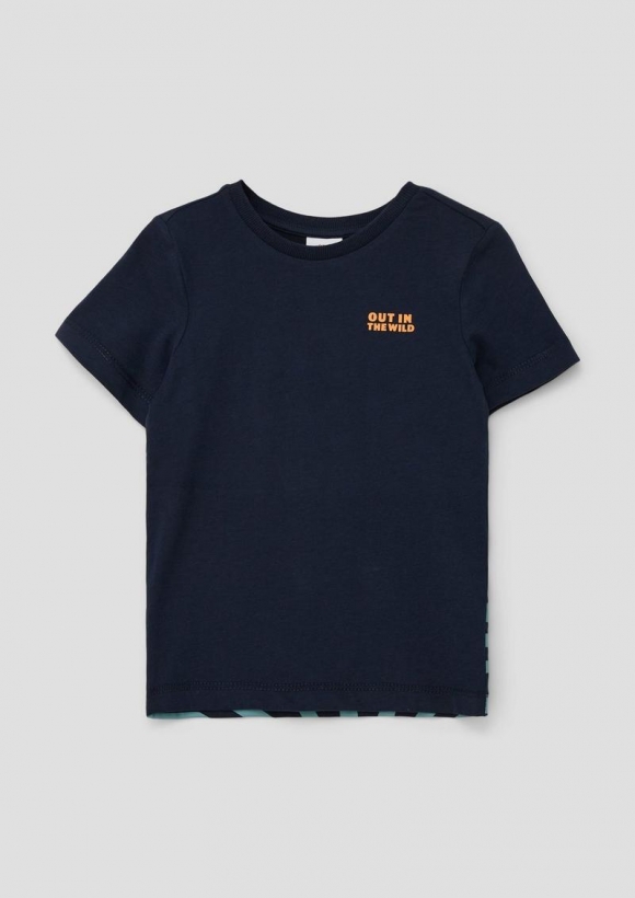 s.Oliver T-Shirt mit Rückenprint - navy