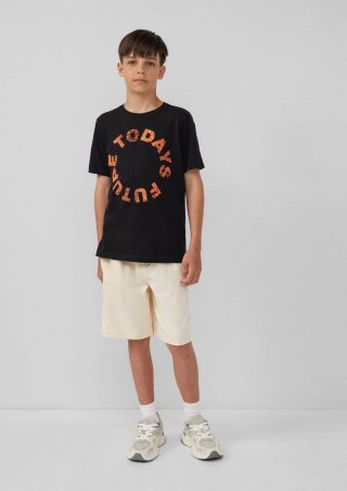 s.Oliver Weiche Jersey-Bermuda im Loose Fit - beige