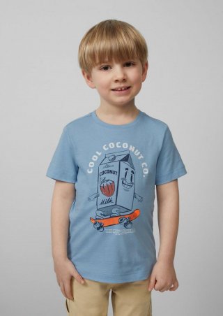 s.Oliver T-Shirt aus Baumwolle mit Frontprint - himmelblau