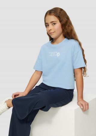 s.Oliver Boxy-T-Shirt aus Jersey mit Printdetail - himmelblau