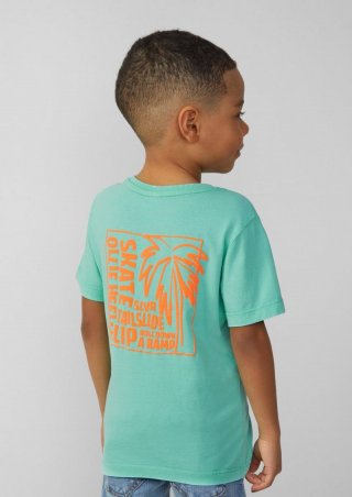 s.Oliver T-Shirt mit Print und Wascheffekt - türkis