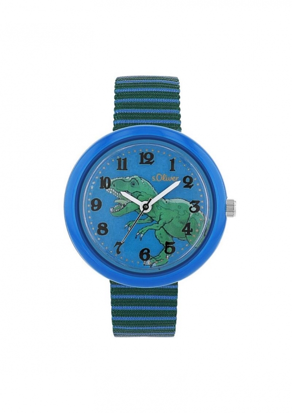 s.Oliver Armbanduhr mit Textilband - royalblau