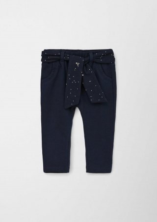 s.Oliver Leggings mit Stoffgürtel - navy