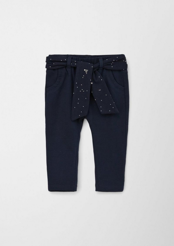 s.Oliver Leggings mit Stoffgürtel - navy