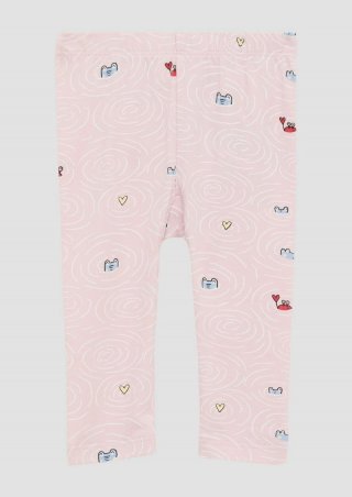 s.Oliver Weiche Leggings mit All-over-Print - zartrosa