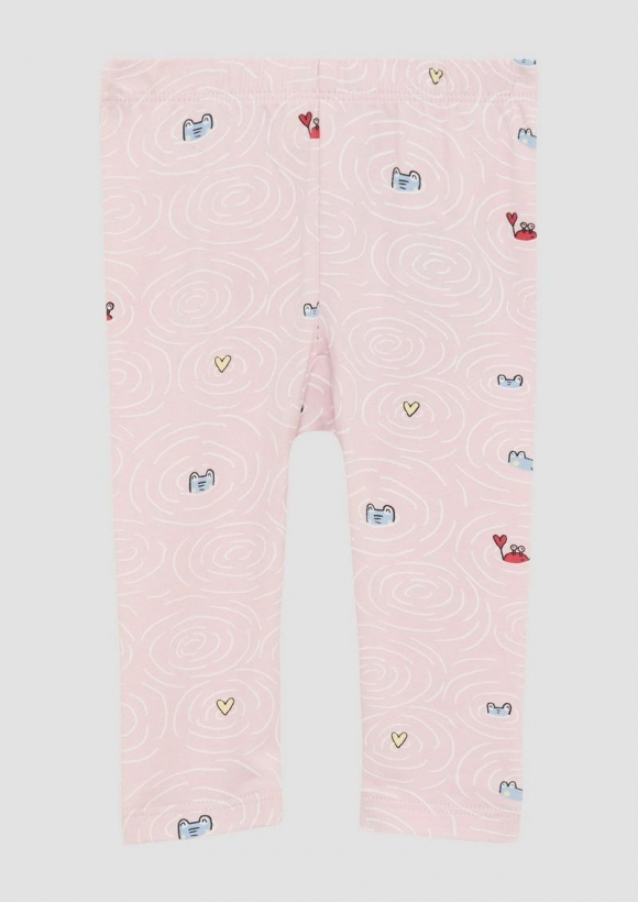 s.Oliver Weiche Leggings mit All-over-Print - zartrosa