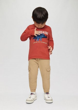 s.Oliver Jogg-Pants Pelle / Regular Fit / Mid Rise / Straight Leg / Cargotaschen - sandfarben