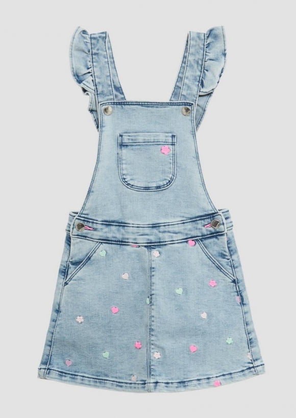 s.Oliver Latzrock aus Denim mit Stickerei - blau