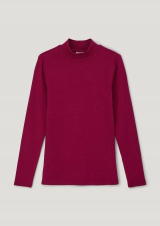 s.Oliver Longsleeve mit Rippstruktur - fuchsia