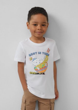 s.Oliver T-Shirt aus Baumwolle mit Motivprint - weiß