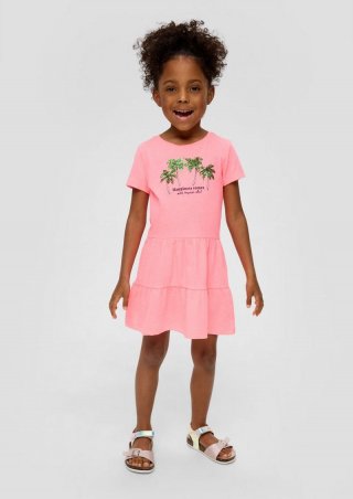 s.Oliver Kurzes Kleid mit Pailletten-Applikation - pink