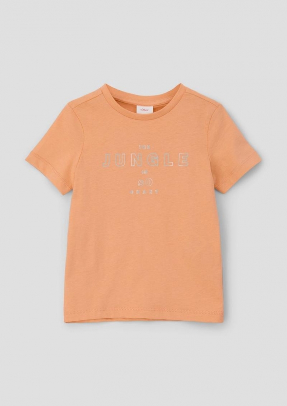 s.Oliver T-Shirt mit Schriftprint - mango