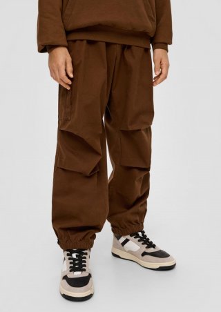 s.Oliver Loose: Cargo-Pants aus Baumwollmix - zimt