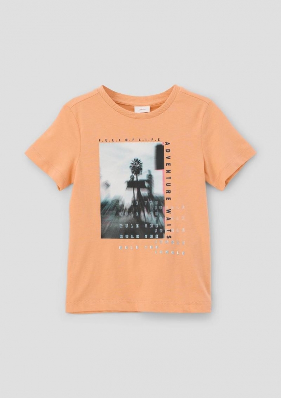s.Oliver Baumwollshirt mit Frontprint - mango