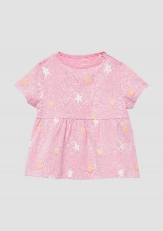 s.Oliver Ausgestelltes T-Shirt mit All-over-Print - altrosa