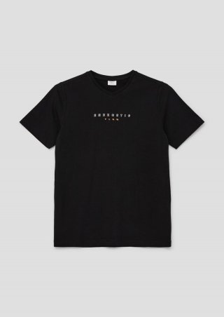 s.Oliver Weiches T-Shirt mit Frontprint - schwarz