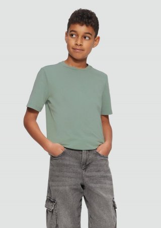 s.Oliver T-Shirt mit Garment Dye - salbeigrün