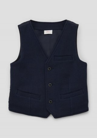 s.Oliver Festliche Weste aus Jersey - navy
