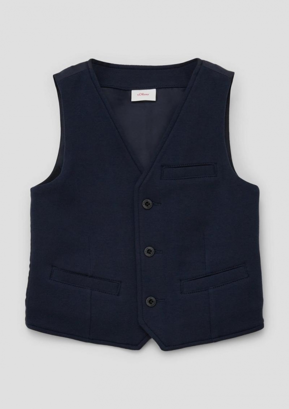 s.Oliver Festliche Weste aus Jersey - navy