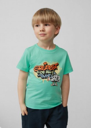 s.Oliver T-Shirt aus Baumwolle mit Frontprint - minze