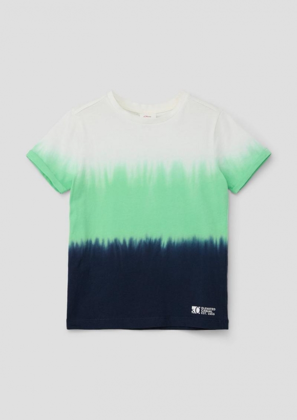 s.Oliver T-Shirt mit Dip Dye - navy