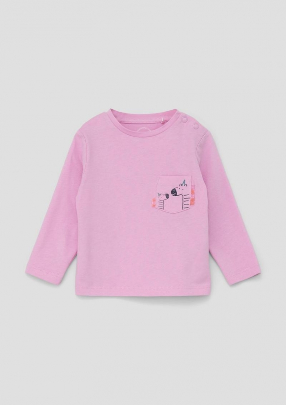 s.Oliver Longsleeve aus Baumwolle - rosa