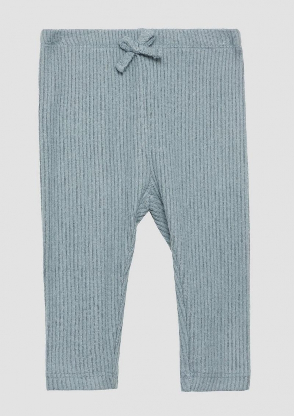 s.Oliver Angeraute Leggings mit Rippstruktur - blassblau