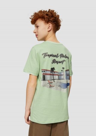 s.Oliver T-Shirt mit Rückenprint - grün