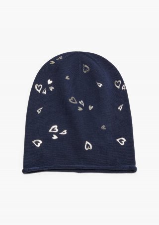 s.Oliver Feinstrickmütze aus Modalmix - navy