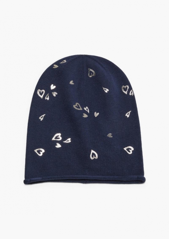 s.Oliver Feinstrickmütze aus Modalmix - navy
