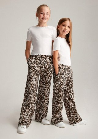 s.Oliver Leo-Sweathose mit Wide Leg - ecru