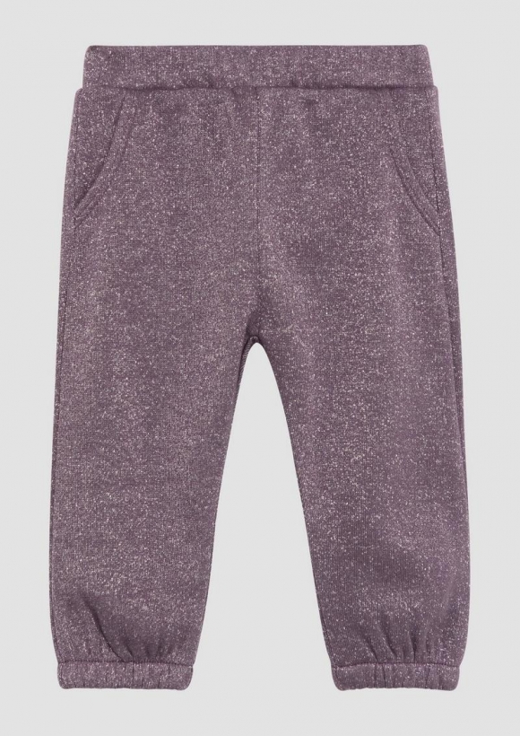 s.Oliver Glitzernde Sweatpants mit elastischen Bündchen - flieder
