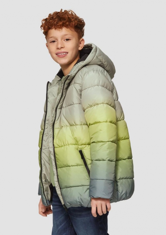 s.Oliver Steppjacke mit Farbverlauf und Fleecefutter - limettengrün