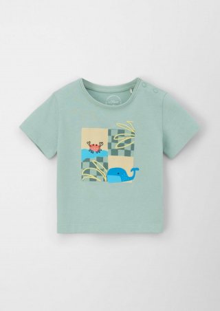 s.Oliver T-Shirt mit Frontprint - ozeangrün