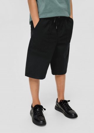s.Oliver Bermuda in Garment dye - schwarz