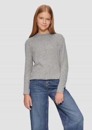 s.Oliver Weiches Longsleeve aus Viskosemix im O-Shape - graphit