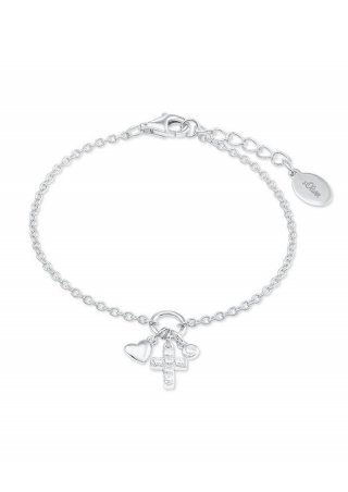 s.Oliver Armband 'Herz und Kreuz' aus Silber - silber