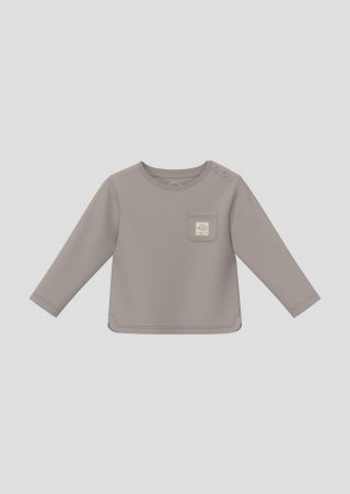 s.Oliver Unisex Langarmshirt mit Brusttasche - anthrazit
