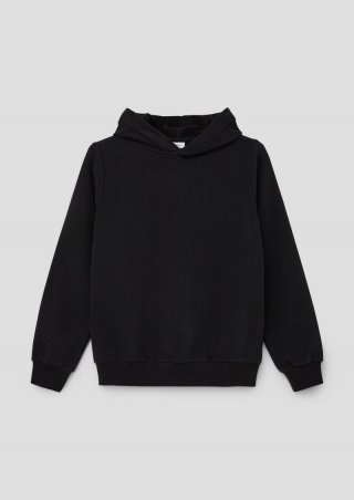 s.Oliver Kapuzensweatshirt mit Rückenprint - schwarz
