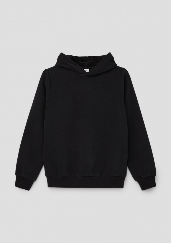s.Oliver Kapuzensweatshirt mit Rückenprint - schwarz