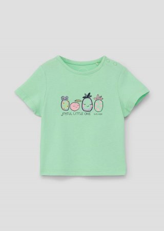 s.Oliver T-Shirt mit Frontprint - hellgrün